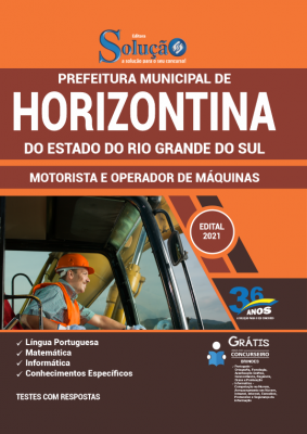 Apostila Prefeitura de Horizontina - RS - Motorista e Operador de Máquinas - Imagem 2