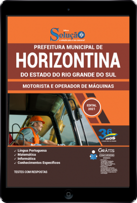 Apostila Prefeitura de Horizontina - RS em PDF - Motorista e Operador de Máquinas - Imagem 1