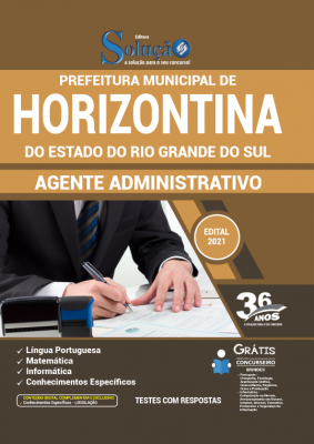 Apostila Prefeitura de Horizontina - RS - Agente Administrativo - Imagem 2