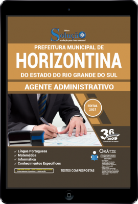 Apostila Prefeitura de Horizontina - RS em PDF - Agente Administrativo - Imagem 1