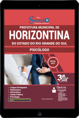 Apostila Prefeitura de Horizontina - RS em PDF - Psicólogo - Imagem 1