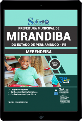 Apostila Prefeitura de Mirandiba - PE em PDF - Merendeira - Imagem 1