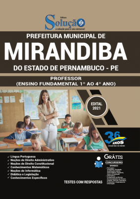 Apostila Prefeitura de Mirandiba - PE - Professor (Ensino Fundamental - 1º ao 4º ano) - Imagem 2