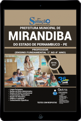 Apostila Prefeitura de Mirandiba - PE em PDF - Professor (Ensino Fundamental - 1º ao 4º ano) - Imagem 1