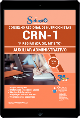 Apostila CRN 1 em PDF - Auxiliar Administrativo - Imagem 1