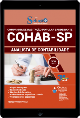 Apostila COHAB-SP em PDF - Analista de Contabilidade - Imagem 1