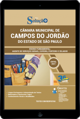 Apostila Câmara de Campos do Jordão - SP em PDF - Ensino Fundamental: Agente de Serviços Gerais, Copeiro, Porteiro e Zelador - Imagem 1