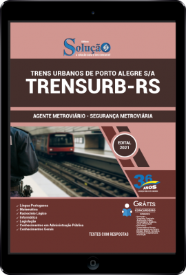 Apostila TRENSURB-RS em PDF - Agente Metroviário - Segurança Metroviária - Imagem 1