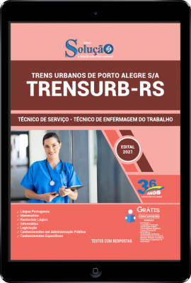 Apostila TRENSURB-RS em PDF - Técnico de Serviço - Técnico de Enfermagem do Trabalho - Imagem 1