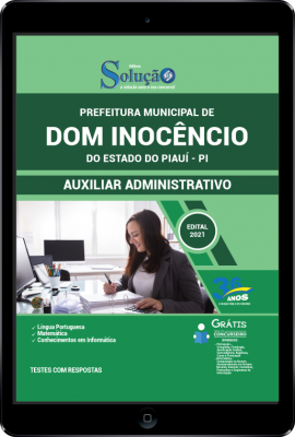 Apostila Prefeitura de Dom Inocêncio - PI em PDF - Auxiliar Administrativo - Imagem 1