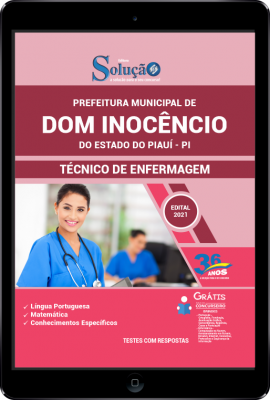 Apostila Prefeitura de Dom Inocêncio - PI em PDF - Técnico de Enfermagem - Imagem 1