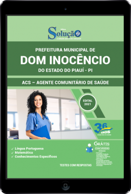 Apostila Prefeitura de Dom Inocêncio - PI em PDF - ACS - Agente Comunitário de Saúde - Imagem 1