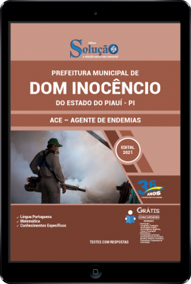 Apostila Prefeitura de Dom Inocêncio - PI em PDF - ACE - Agente de Endemias - Imagem 1