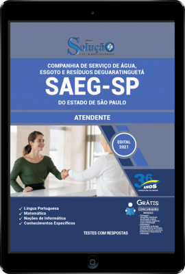 Apostila SAEG-SP em PDF - Atendente - Imagem 1