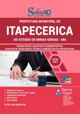 Apostila Prefeitura de Itapecerica - MG  - Ensino Médio: Assistente Administrativo, Auxiliar de Secretaria e Técnico Administrativo Educacional - Imagem 2