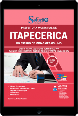 Apostila Prefeitura de Itapecerica - MG em PDF - Ensino Médio: Assistente Administrativo, Auxiliar de Secretaria e Técnico Administrativo Educacional - Imagem 1