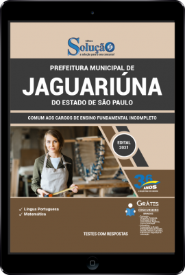 Apostila Prefeitura de Jaguariúna - SP em PDF - Comum aos Cargos de Ensino Fundamental Incompleto - Imagem 1