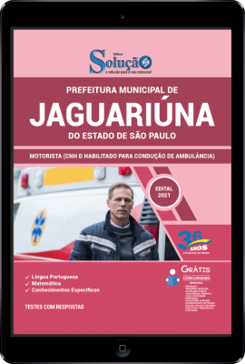 Apostila Prefeitura de Jaguariúna - SP em PDF - Motorista (CNH D Habilitado para Condução de Ambulância) - Imagem 1