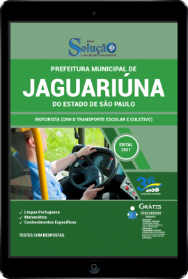 Apostila Prefeitura de Jaguariúna - SP em PDF - Motorista (CNH D Transporte Escolar e Coletivo) - Imagem 1