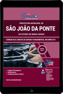 Apostila Prefeitura de São João da Ponte - MG em PDF - Comum aos Cargos de Ensino Fundamental Incompleto - Imagem 1