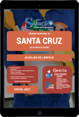 Apostila Câmara de Santa Cruz - GO em PDF - Auxiliar de Limpeza - Imagem 1