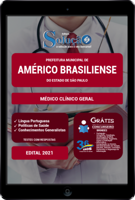 Apostila Prefeitura de Américo Brasiliense - SP em PDF - Médico Clínico Geral - Imagem 1