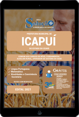 Apostila Prefeitura de Icapuí - CE em PDF - Comum aos Cargos de Nível Fundamental: Auxiliar Rural e Operador de Sistema do SAAE - Imagem 1