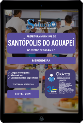 Apostila Prefeitura de Santópolis do Aguapeí - SP em PDF - Merendeira - Imagem 1