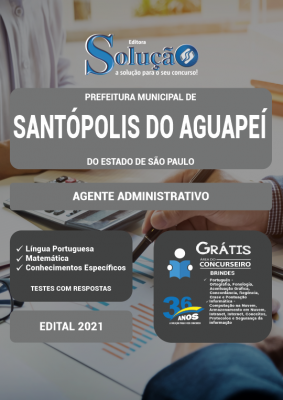 Apostila Prefeitura de Santópolis do Aguapeí - SP - Agente Administrativo - Imagem 2