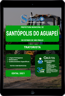 Apostila Prefeitura de Santópolis do Aguapeí - SP em PDF - Tratorista - Imagem 1