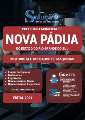 Apostila Prefeitura de Nova Pádua - RS - Motorista e Operador de Máquinas - Imagem 2