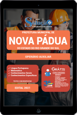 Apostila Prefeitura de Nova Pádua - RS em PDF - Operário Auxiliar - Imagem 1