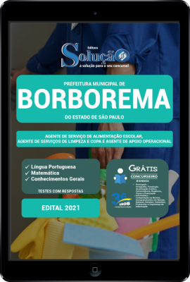 Apostila Prefeitura de Borborema - SP em PDF - Agente de Serviço de Alimentação Escolar, Agente de Serviços de Limpeza e Copa e Agente de Apoio Operacional - Imagem 1