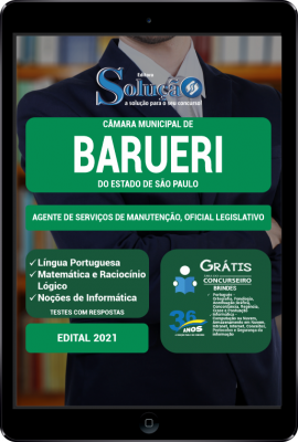 Apostila Câmara de Barueri - SP em PDF - Agente de Serviços de Manutenção e Oficial Legislativo - Imagem 1