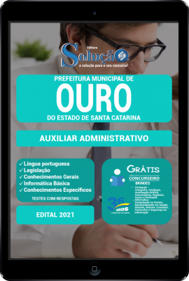 Apostila Prefeitura de Ouro - SC em PDF - Auxiliar Administrativo - Imagem 1