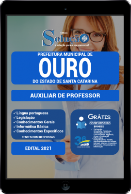 Apostila Prefeitura de Ouro - SC em PDF - Auxiliar de Professor - Imagem 1