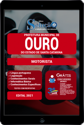 Apostila Prefeitura de Ouro - SC em PDF - Motorista - Imagem 1