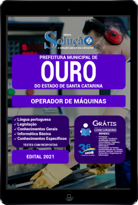 Apostila Prefeitura de Ouro - SC em PDF - Operador de Máquinas - Imagem 1