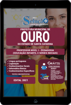 Apostila Prefeitura de Ouro - SC em PDF - Professor Nível I - Pedagogia (Educação Infantil e Séries iniciais) - Imagem 1