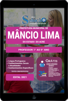 Apostila Prefeitura de Mâncio Lima - AC em PDF - Professor 1º ao 5º ano - Imagem 1