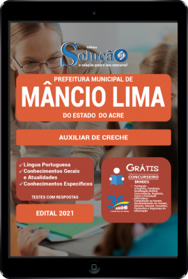 Apostila Prefeitura de Mâncio Lima - AC em PDF - Auxiliar de Creche - Imagem 1