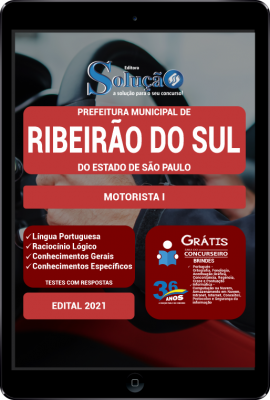 Apostila Prefeitura de Ribeirão do Sul - SP em PDF - Motorista I - Imagem 1