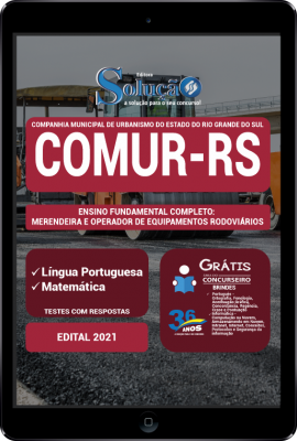 Apostila COMUR-RS PDF - Ensino Fundamental Completo: Merendeira e Operador de Equipamentos Rodoviários - Imagem 1