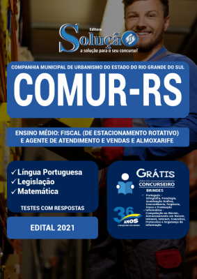 Apostila COMUR-RS - Ensino Médio: Fiscal de Estacionamento Rotativo e Agente de Atendimento e Vendas e Almoxarife - Imagem 2