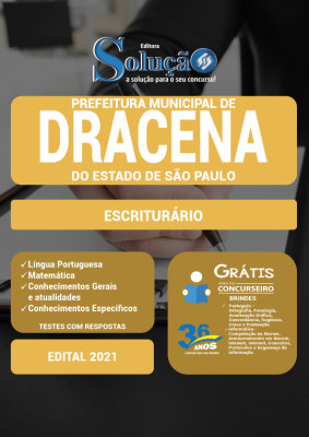 Apostila Prefeitura de Dracena - SP - Escriturário - Imagem 2