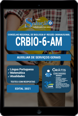 Apostila CRBio-06-AM em PDF - Auxiliar de Serviços Gerais - Imagem 1