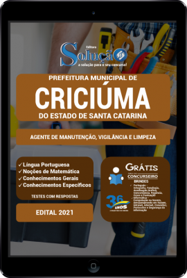 Apostila Prefeitura de Criciúma - SC em PDF - Agente de Manutenção, Vigilância e Limpeza - Imagem 1