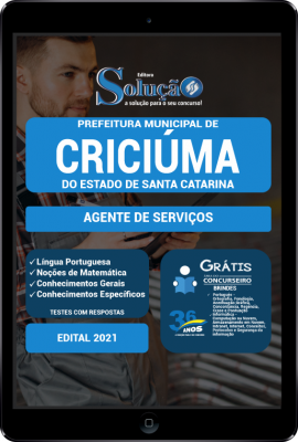 Apostila Prefeitura de Criciúma - SC em PDF - Agente de Serviços - Imagem 1