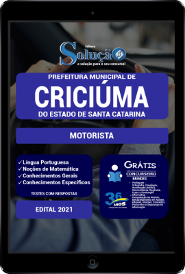 Apostila Prefeitura de Criciúma - SC em PDF - Motorista - Imagem 1