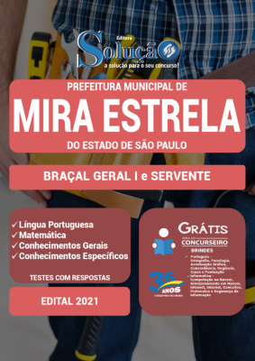 Apostila Prefeitura de Mira Estrela - SP - Braçal Geral I e Servente - Imagem 2